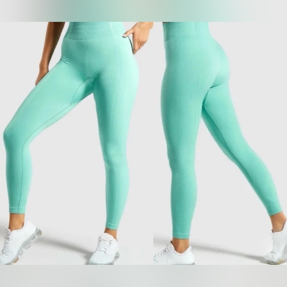 Gymshark Ultra Seamless Leggings in Spearmint Green - M